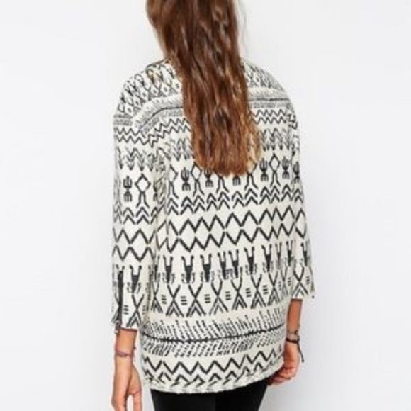 NEW Maison Scotch Scotch & Soda Jolie Vanabonde Aztec Southwest Print Car Coat - Picture 14 of 14